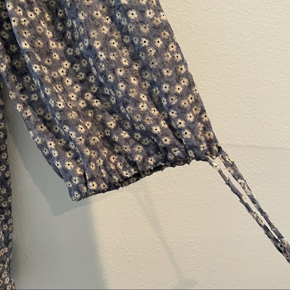 Zara Trafaulic Smocked Neck Floral Shirt Dress - Picture 5 of 6